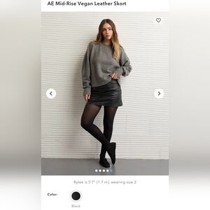 AE Vegan Leather Skort-NWT